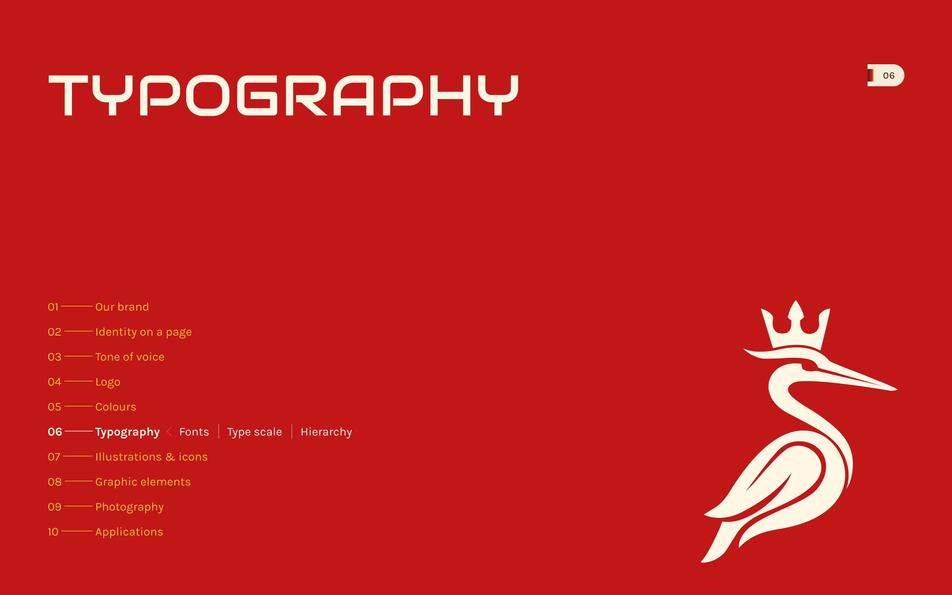 The Typography chapter cover from the Bennu brand guidelines